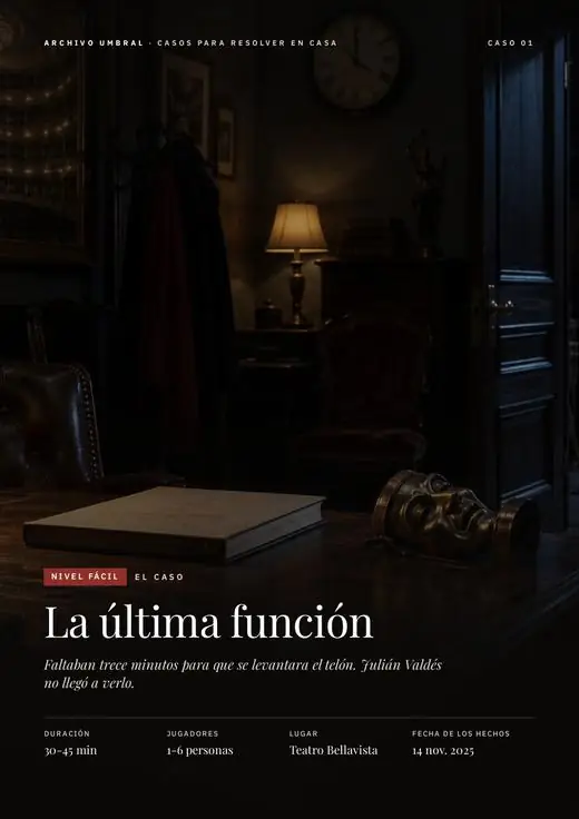 Portada del caso La última función
